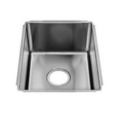  J18 Collection 025802 Undermount 18 Gauge Stainless Steel Single Bowl Kitchen Sink,  17''W x 18''D x 8''H