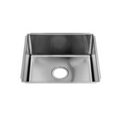  J18 Collection 025804 Undermount 18 Gauge Stainless Steel Single Bowl Kitchen Sink,  23''W x 18''D x 8''H