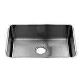  Classic Collection 3209 Undermount 16 Gauge Stainless Steel Single Bowl Kitchen Sink, 25-1/2''W x 17-1/2''D x 10''H