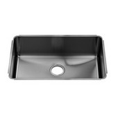  Classic Collection 3210 Undermount 16 Gauge Stainless Steel Single Bowl Kitchen Sink, 28-1/2''W x 17-1/2''D x 8''H