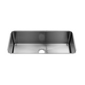 JULIEN Classic Collection 3214 Undermount 16 Gauge Stainless Steel Single Bowl Kitchen Sink, 34-1/2''W x 17-1/2''D x 10''H