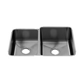  Classic Collection 3247 Undermount 16 Gauge Stainless Steel Double Bowl Kitchen Sink, 29-1/2''W x 19-1/2''D x 10''H