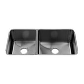 JULIEN Classic Collection 3254 Undermount 16 Gauge Stainless Steel Double Bowl Kitchen Sink, 32-1/2''W x 17-1/2''D x 10''H