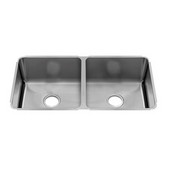  Classic Collection 3251 Undermount 16 Gauge Stainless Steel Double Bowl Kitchen Sink, 32-1/2''W x 17-1/2''D x 8''H
