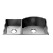  Vintage Collection 3501 Undermount 16 Gauge Stainless Steel Double Bowl Kitchen Sink, 32-1/2''W x 19-1/2''D x 10''H