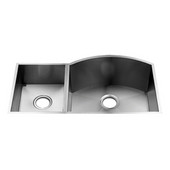  Vintage Collection 3503 Undermount 16 Gauge Stainless Steel Double Bowl Kitchen Sink, 34-1/2''W x 19-1/2''D x 10''H