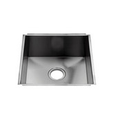  UrbanEdge® Collection 3603 Undermount 16 Gauge Stainless Steel Single Bowl Kitchen Sink, 16-1/2''W x 17-1/2''D x 8''H