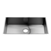  UrbanEdge® Collection 3615 Undermount 16 Gauge Stainless Steel Single Bowl Kitchen Sink, 31-1/2''W x 17-1/2''D x 8''H