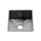  UrbanEdge® Collection 3626 Undermount 16 Gauge Stainless Steel Single Bowl Kitchen Sink, 16-1/2''W x 19-1/2''D x 10''H