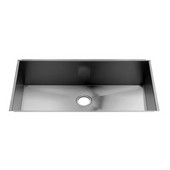  UrbanEdge® Collection 3634 Undermount 16 Gauge Stainless Steel Single Bowl Kitchen Sink, 37-1/2''W x 19-1/2''D x 10''H