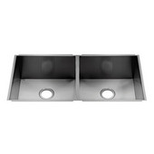  UrbanEdge® Collection 3642 Undermount 16 Gauge Stainless Steel Double Bowl Kitchen Sink, 38-1/2''W x 19-1/2''D x 10''H