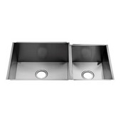  UrbanEdge® Collection 3643 Undermount 16 Gauge Stainless Steel Double Bowl Kitchen Sink, 35-1/2''W x 19-1/2''D x 10''H