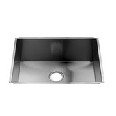  UrbanEdge® Collection 3666 Undermount Stainless Steel Single Bowl Kitchen Sink, 25-1/2''W x 18-1/2''D x 10''H