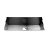  UrbanEdge® Collection 3690 Undermount 16 Gauge Stainless Steel Single Bowl Kitchen Sink, 34-1/2''W x 17-1/2''D x 10''H