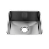  J7® Collection 3909 Undermount 16 Gauge Stainless Steel Single Bowl Kitchen Sink, 16-1/2''W x 17-1/2''D x 8''H