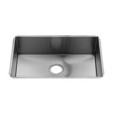  J7® Collection 3919 Undermount 16 Gauge Stainless Steel Single Bowl Kitchen Sink, 28-1/2''W x 17-1/2''D x 8''H