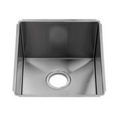  J7® Collection 3937 Undermount 16 Gauge Stainless Steel Single Bowl Kitchen Sink, 16-1/2''W x 19-1/2''D x 10''H