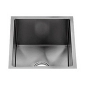  J7® Collection 3943 Undermount 16 Gauge Stainless Steel Single Bowl Specialty Sink, 13-1/2''W x 16-1/2''D x 7''H