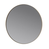  Rim Collection 20'' Round Small Accent Mirror in Smoke with Nomad (Tan) Rim, 19-11/16'' Diameter x 1-3/16'' D