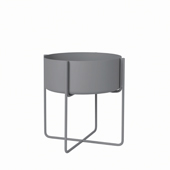  Kena Plant Stand, Large Steel Grey, 15-2/5'' Dia x 16'' H