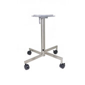  Nesting X-Style 29-1/4'' H Flip-top Table Base with Casters for Mobile Space Saving Stow-Away Tables In Stainless Steel, 30'' W x 30'' D x 29-1/4'' H