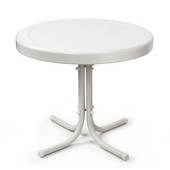  Griffith Metal 20'' Side Table in White Finish