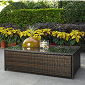  Palm Harbor Outdoor Wicker Glass Top Table