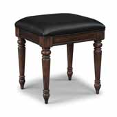  Flexsteel® Southport Vanity Bench In Dark Brown Aged Oak, 17''W x 14-3/4''D x 18-3/4''H