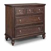  Flexsteel® Southport 3 Drawer Chest In Dark Brown Aged Oak, 39''W x 18-1/4''D x 36''H