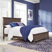  Flexsteel® Southport Queen Bed In Dark Brown Aged Oak, 66-1/2''W x 89-3/4''D x 52''H