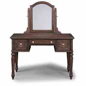 Flexsteel® Southport Vanity & Mirror In Dark Brown Aged Oak, 44''W x 18''D x 54''H