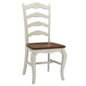 Home Styles The French Countryside Oak and Rubbed White Dining Chair, 18-3/4'' W x 21-1/2'' D x 40'' H, Per Pair
