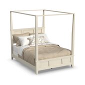  Naples White Queen Canopy Bed