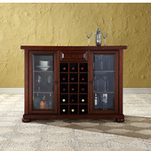  Alexandria Sliding Top Bar Cabinet in Vintage Mahogany Finish