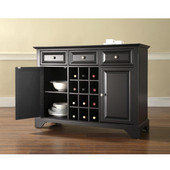  LaFayette Buffet Server / Sideboard Cabinet with Wine Storage in Black Finish