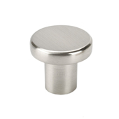  Contemporary Collection Flat Circular Knob in Stainless Steel Style, 1'' Diameter x 1'' Height (CTC 5/8'')
