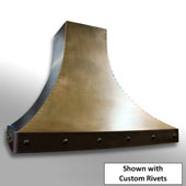  Flare Ceiling Mounted Island Range Hood, Copper - Customizable in Multiple Sizes & Finishes