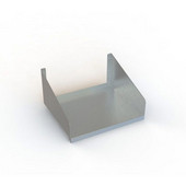 Aero Stainless Steel Wall-Mounted Microwave Shelf w/ Cord Hole, 24'' W x 24'' D x 10-1/2'' H