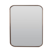  Curve Collection 24'' W X 30'' H Rectangle Stainless Steel Decorative Framed Mirror with Curved Corners in Polished or Brushed Stainless Steel