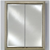  Signature Collection Double Door Medicine Cabinet, 8 Glass Shelves, Recessed Mount, Soho Satin White, Group A, 31'' x 36''