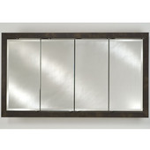  Signature Collection Four Door Medicine Cabinet, 16 Shelves, Recessed Mount, Tribeca Satin Silver, Group B, 63'' x 36''