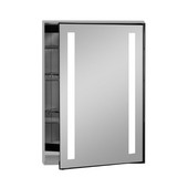  Illume Collection Rectangle Backlit LED Medicine Cabinets w/Inside Electrical Sockets, Hinged Right, 24'' W x 4'' D x 30'' H