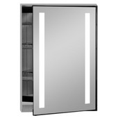 Illume Collection Rectangle Backlit LED Medicine Cabinets w/Inside Electrical Sockets, Hinged Right, 24'' W x 4'' D x 36'' H