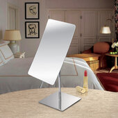  Cosmetic Mirror Collection 5'' W x 8'' H Swivel Rectangle Table Makeup Mirror with 5X Magnification, Polished Chrome