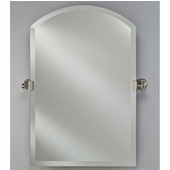  Frameless Radiance Arch Top Mirror with Adjustable Tilting Bracket in Satin Nickel, 20-1/4'' W x 30-1/4'' H