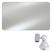  Radiance Frameless Collection 30'' W x 36'' H Horizontal Hung Rectangular Polished Radius Edge Bath Mirror w/ Polished Chrome Traditional Brackets