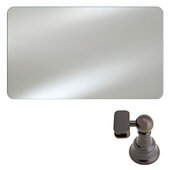 Radiance Frameless 20'' W x 30'' H Horizontal Hung Rectangular Polished Radius Edge Bathroom Mirror w/ Oil Rubbed Bronze Traditional Brackets