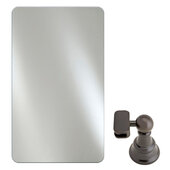  Radiance Frameless Collection 20'' W x 26'' H Vertical Hung Rectangular Polished Radius Edge Bath Mirror w/ Oil Rubbed Bronze Traditional Brackets