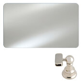  Radiance Frameless Collection 24'' W x 36'' H Horizontal Hung Rectangular Polished Radius Edge Bath Mirror w/ Polished Nickel Traditional Brackets