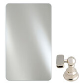  Radiance Frameless Collection 20'' W x 26'' H Vertical Hung Rectangular Polished Radius Edge Bath Mirror w/ Polished Nickel Traditional Brackets